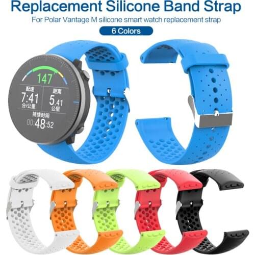 Unisex Soft Silicone Wrist Band Sports Watch Strap For POLAR Vantage M Watch