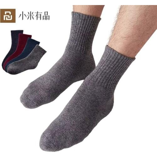 New Xiaomi Super Thicker Solid Socks Men Women Wool Winter Warm Socks Against Cold Snow Antifreeze Wool Socks Middle Tube Length