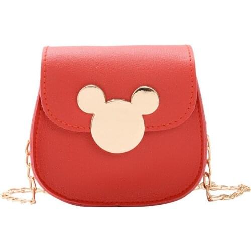 Disney new childrens shoulder bag cute cartoon Mickey mouse kindergarten girl crossbody baby girls coin purse