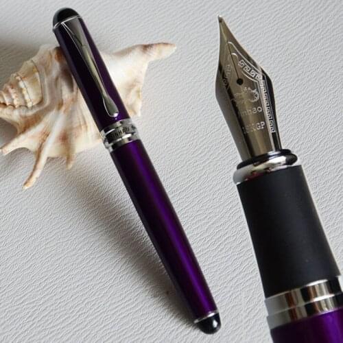 JINHAO X750 PURPLE BARREL 18KGP 0.7mm BROAD NIB FOUNTAIN PEN NOBLE BLACK GREY SILVER BLUE PINK 15 COLORS FOR CHOICE JINHAO 750