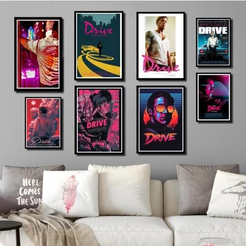 Perfect JL Drive Classic Movie Ryan Gosling Movie Poster And Prints Painting Art Wall Pictures Room Home Decor wall stickers