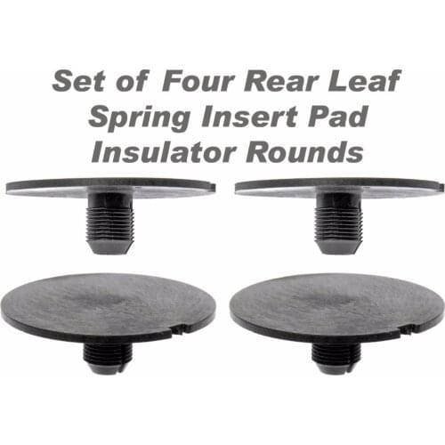 Rear Leaf Spring Plastic Insert Pad Spacer Insulator Round Set Of 4 Fits for 1998-2011 Chevy GMC Trucks (Replaces GM 20870046)