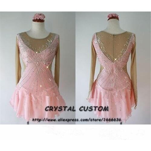 Crystal Custom Figure Skating Dress Girls New Brand Ice Skating Clothes For Competition DR4657