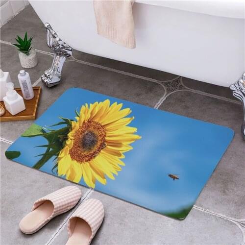 Sunflower Entrance Door Floor Mat Door Mat Non-Slip Foot Pad Home Welcome Carpet For Hallway Bath Kitchen Doormat