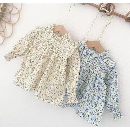 Spring Kids Baby Girl Long Sleeve Floral Printing Shirt Childrens Clothes Infant Autumn Baby Girl Children Clothes Shirt