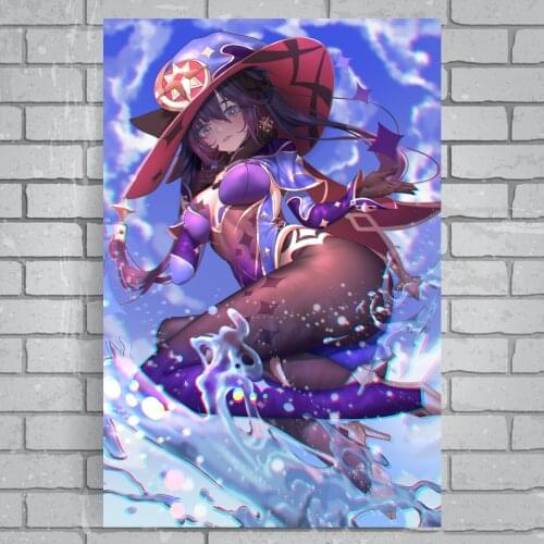 Self-adhesive Wall Sticker Genshin Impact Game HD Poster Anime Printing Poster Wall Stickers Room Decoration Painting