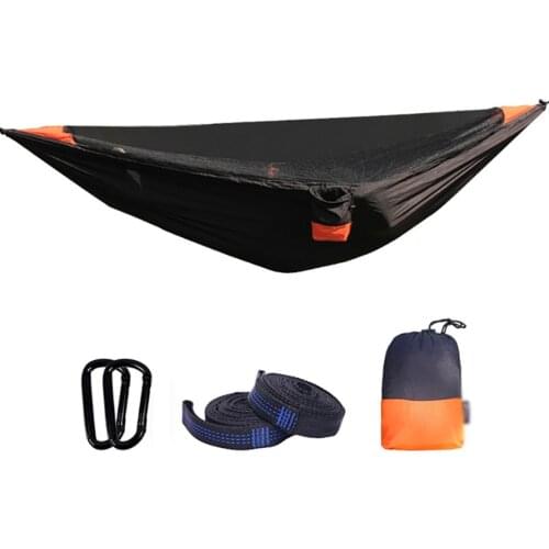 Detachable Hammocks Portable Outdoor Camping Hammock With Mosquito Automatic Open Mesh Hammock Anti-mosquito Hanging Bed Swing