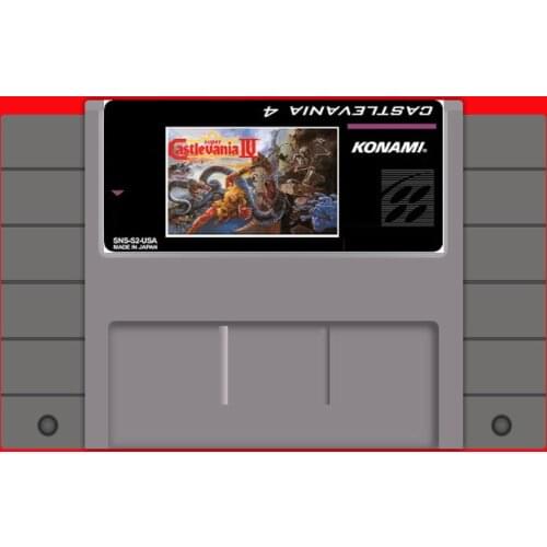 Super Castlevania IV 16 bit Big Gray Game Card For USA NTSC Game Player
