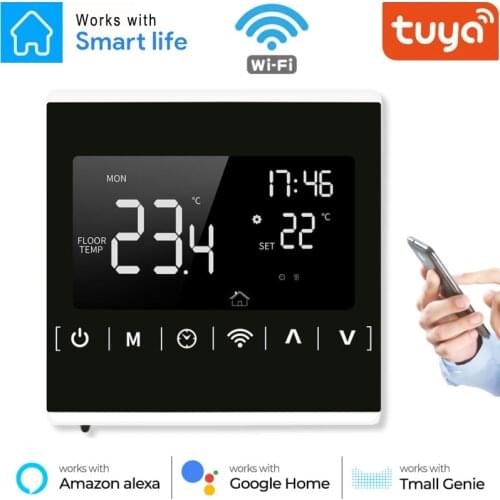 Tuya Wifi Smart Thermostat LCD Touch Screen Water/Electric Floor Heating Water/Gas Boiler Smart Temperature Controller AC85-240V
