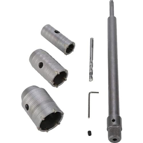 30 40 50mm SDS Plus Shank Carbide Tip Hole Saw Drill Bit Shaft Cutter Wall Drill Brick Stone Concrete Cement with Wrench CNIM Ho