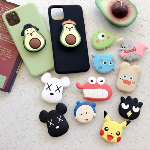 Universal mobile phone bracket Cute 3D Animal airbag Phone Expanding Stand Finger Holder Cartoon phone holder Stand for iphone