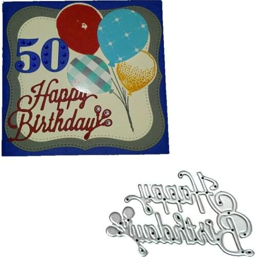 Happy Birthday Cutting Dies Scrapbooking Stencil For DIY Album Paper Card Photo Love Letter Decorative Craft DiesDC-011