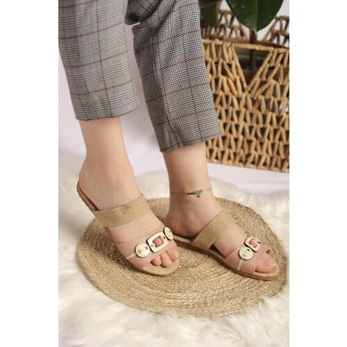 Eldon Mash Button Detail Women Slippers
