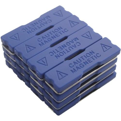 10pcs a set 45x13mm Blue strong magnetic ID Tag badge holder ndfeb Name Badge Magnets