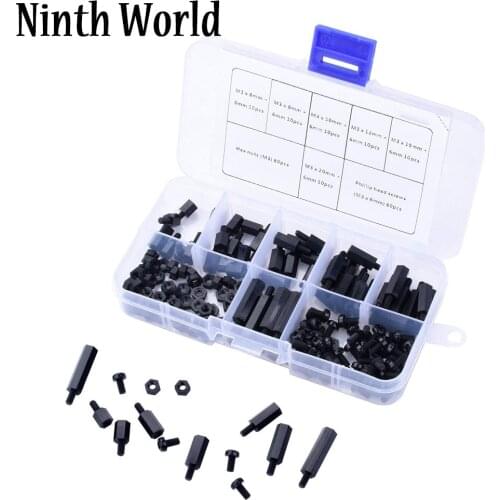 180 pcs M3 Nylon Male Female Hex Utility Spacer Standoff Screw Nut Assortment Mounting Hardware Kit For FPV,Quadcopter Drone, RC
