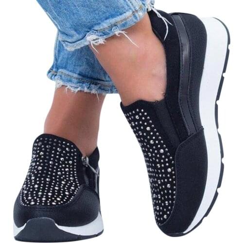 2020 Women Sneakers Breathable Height Increasing Wedges Platform Vulcanize Shoes Pu Leather Woman Casual Sneaker women shoes