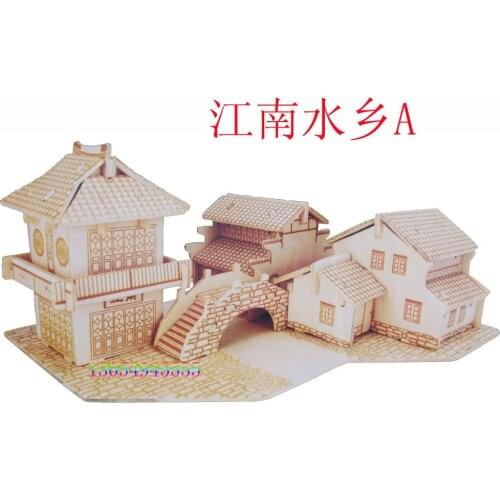 3D Wooden Toys Aircraft carrier Antisubmarine helicopters Wooden DIY puzzles Toys for Children Christmas Gift