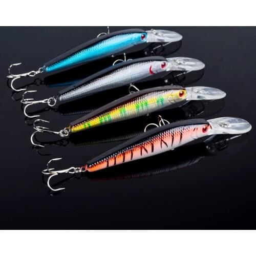 4pcs/lot 12.5cm/14g Lifelike Minnow Lure Wobblers Crankbait Artificial Pesca Sea Fishing Baits Jerkbait With 4# Hook