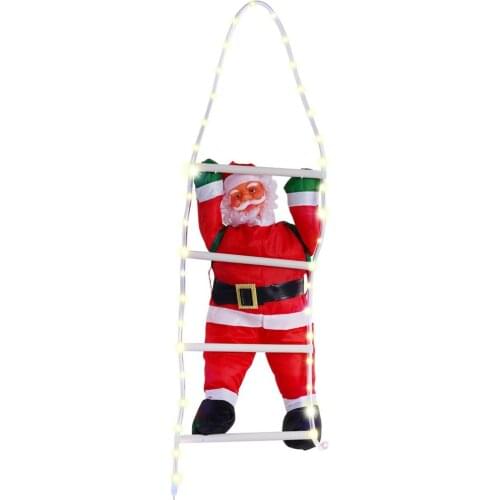 60-120cm Christmas Tree LED Ornament Ladder Climbing Santa String Light 2021 Christmas New Year Cute Window Decoration