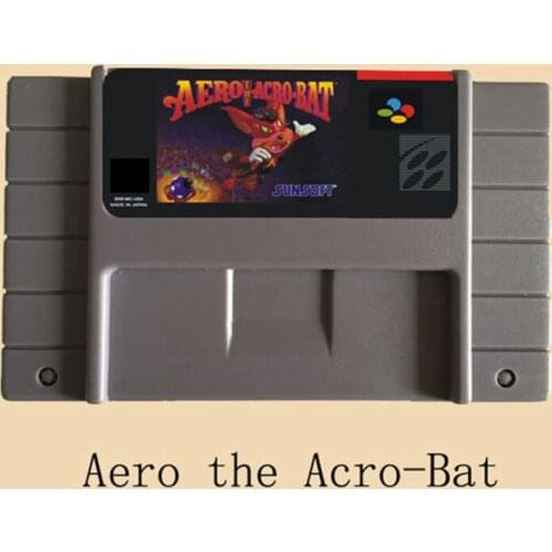 Aero the Acro-Bat 16 bit Big Gray Game Card For NTSC Game Player
