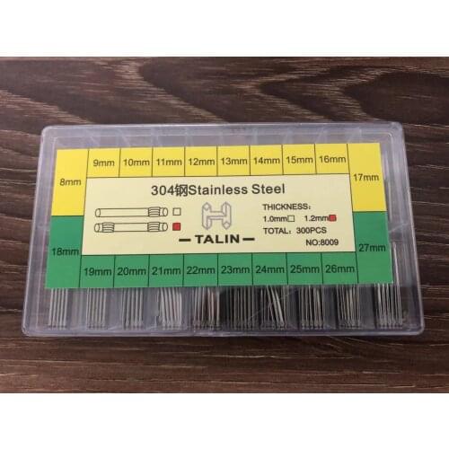 Assortment of 400 PCs 1.2mm Thick Double Serrated Link Pin Kit for Watch Bands