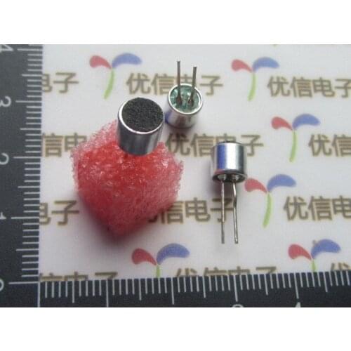 Free shipping 6 * 5mm Electret Condenser Microphone / pickups / with pins microphone (sensitivity 52D)