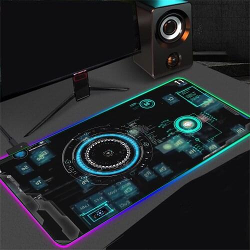 Data Large Screen RGB Large Mouse Pad XL GamersLED Decorative Accessories for Table Game Players for Computer Game Backlight Pad