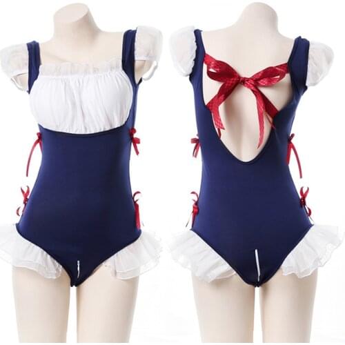 Ddlg Sexy Underwear Adult Bodysuit Adult Romper Maid Halter Uniform For Diaper Lover Adult Baby Girl