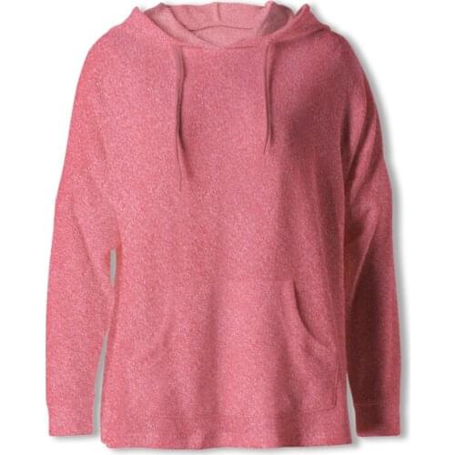 Neatie Kiddie Home Streetwear Casual Women Pullover Sweatshirt Tops Femme Pink Long Sleeve Hooded Pocket Front Hoodies