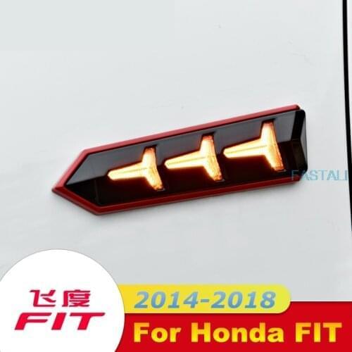 For Honda FIT JAZZ 2014-19 LED turn signal GK5 leaf board fishbone lamp side standard decorative light car accessories