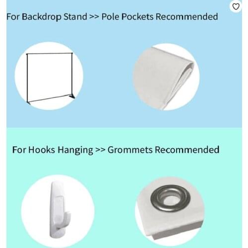 Extra fee for Pole Pocket or Gromments