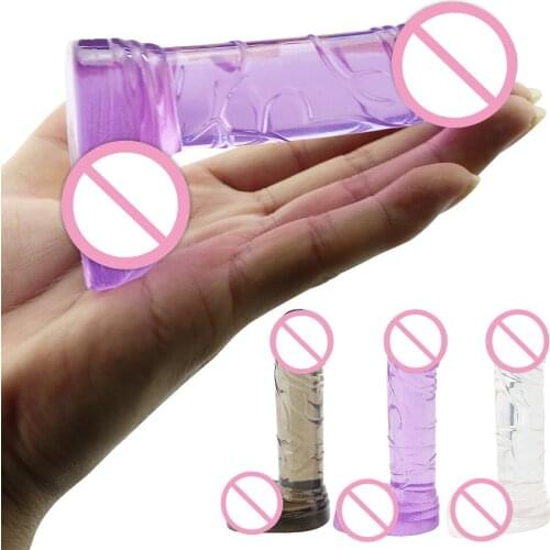 Erotic Soft Jelly Realistic Dildo Sex Shop Mini Penis Adult G-spot Anal Butt Plug Dildo Sex Toys For Woman Lesbian animal dildo