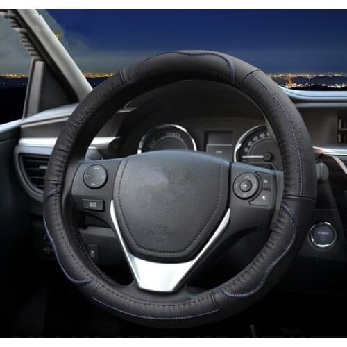 Quality leather car steering wheel cover Four seasons universal Accessories for TOYOTA VIOS COROLLA RAV4 levin yaris L COROLLA