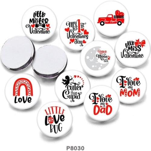 Love 12mm/18mm/20mm/25mm/30mm Round Glass Cabochon Flat Back Making Findings P8030