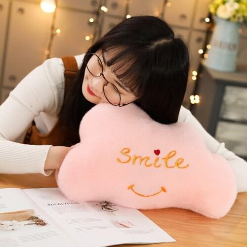 Lovely Cloud Crown Stars Shape Plush Soft Sofa Cushion Warm Hand Pillows Plush Toy Dolls Kids Baby Children Girls Birthday Gifts