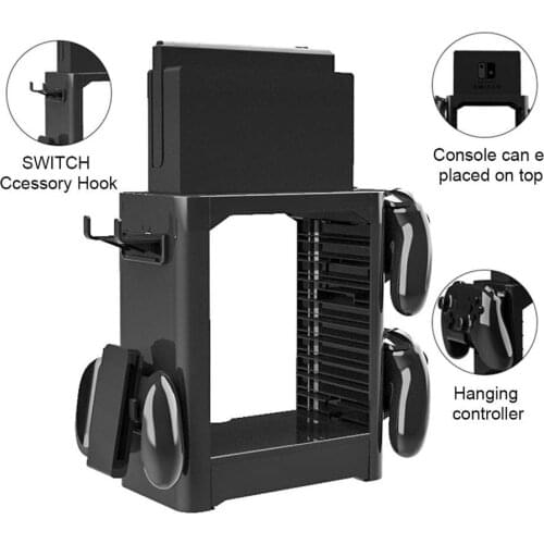 Multi-Function Game Storage Tower Bracket Storage Holder Stand Shelf For Nin-tend Switch Disc Console Host Controller