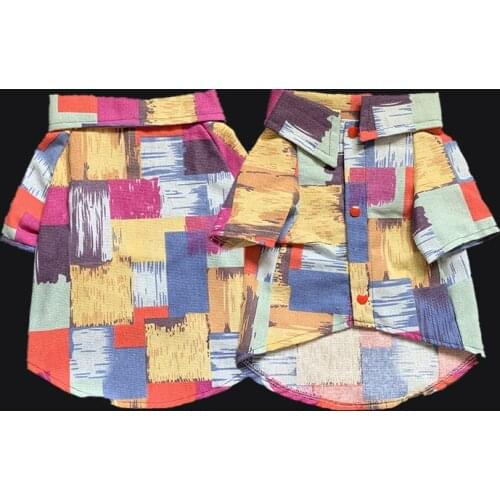 Fashion Pet Dog T-shirt Summer Plaid Puppy Cat Vest For Small Dogs Yorkshire Shih Tzu Shirts Cotton Clothes Pets Clothing Suit