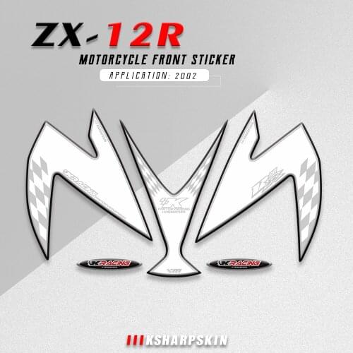 MOTO 3D Gel Stickers Motorcycle Front Fairing Decorative Decal For Kawasaki NinjaZX12R B Series 2002 ninja zx 12 r b series
