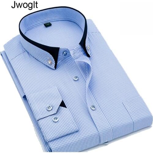 Men Striped Plaid Shirts Casual Long Sleeved Men Shirt Social Button Down Casual Camisa Masculina Dress Shirts 5XL