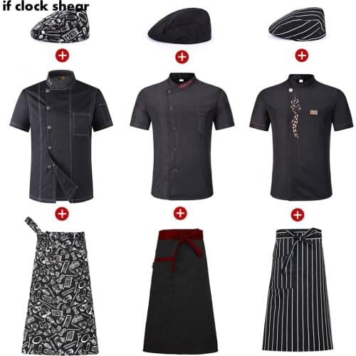 2019 New arrival Wholesale Unisex Kitchen Chef Restaurant Uniform Shirt Breathable Double Breasted Dress Chef Jacket chef works