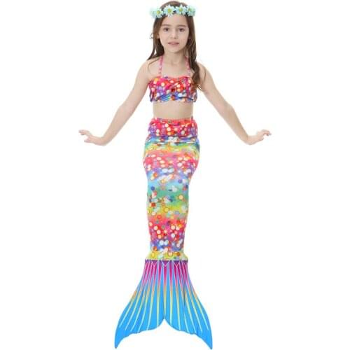 New Halter Mermaid Swimsuit Children Swimwear Mermaid Tail For Swimming Costume For Kids Girl Bikini