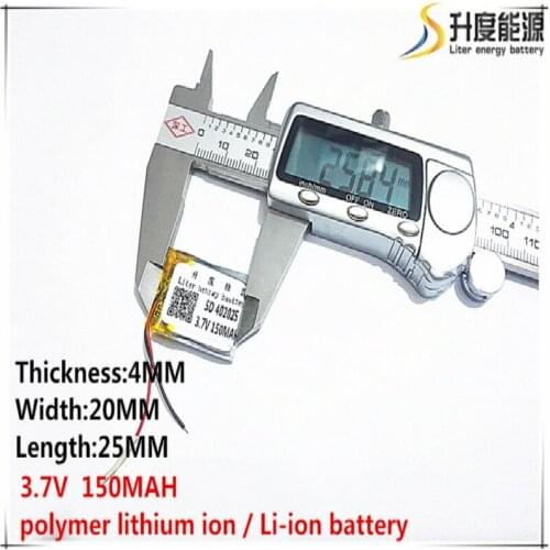 5pcs [SD] 3.7V,150mAH,[402025] Polymer lithium ion / Li-ion battery for TOY,POWER BANK,GPS,mp3,mp4,cell phone,speaker