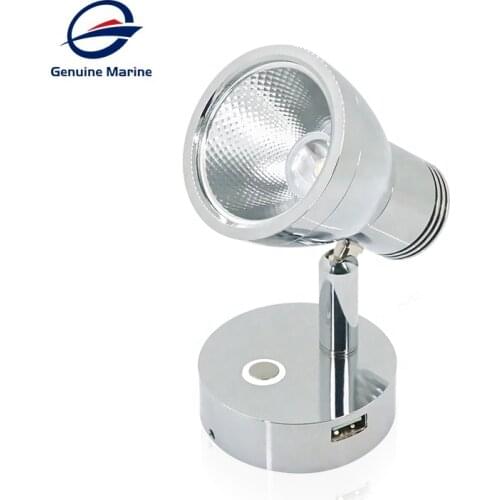 12V Reading Warm Light LED Spot Wall Light LED Reading Light 3W Switch For Camper Van Caravan Boat 3000K