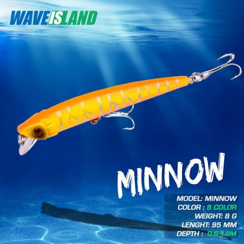 Proberos road sub bait 8 color hard bait 9.5cm Mino bait 8g fishing God bait fishing gear dw1178