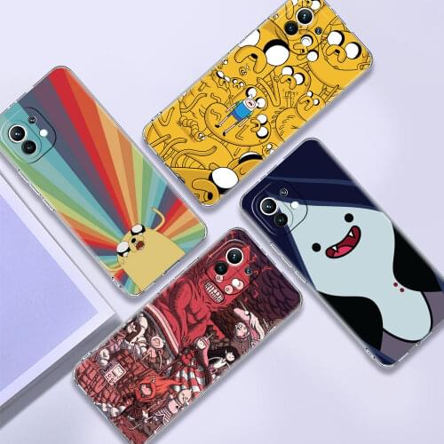 Clear Cover For Xiaomi Redmi Note 10 9 Pro 9S 7 9C 8 2021 8T 9A 7A 6A Shockproof Soft Silicone Phone Case Anime Adventure Time