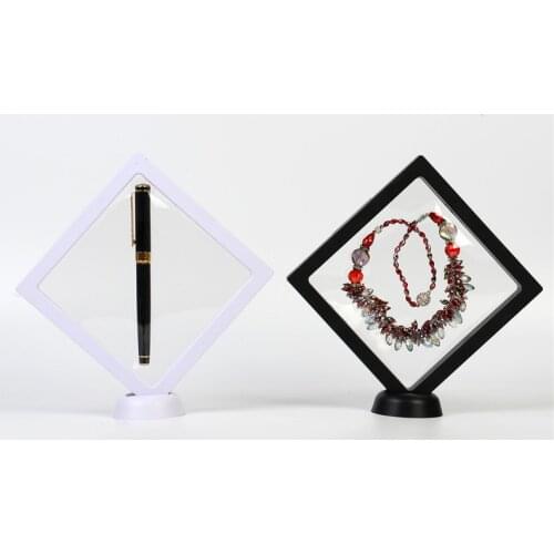3D Transparent Jewelry Packaging Jewelry Pendant Earrings Ring Display Stand Holder Floating Necklace Presentation Case