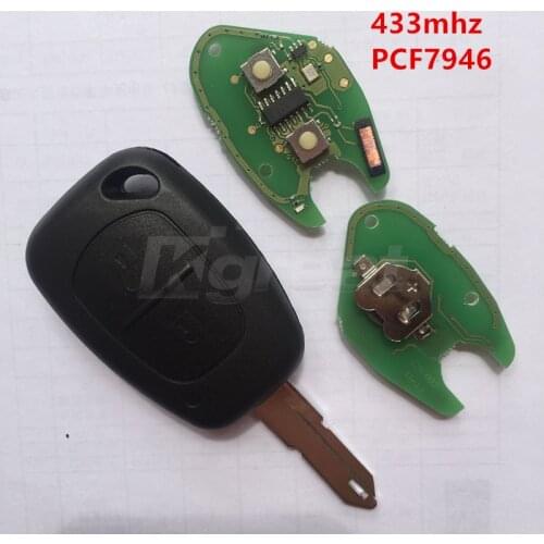 Remote control 2 button remote key with pcf 7946 chip -433mhz for Renault:Kangoo II, Master II,Traffic II before 2000 year