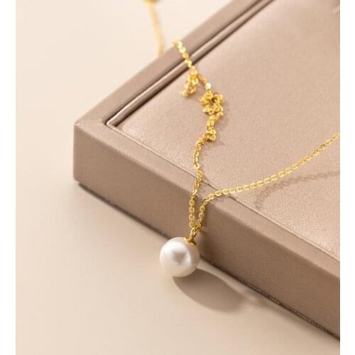 Silver Necklaces 925 Sterling Silver Pendants Necklaces with Shell Fashion Style