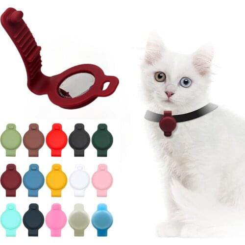 Pet Silicone Protective Case For Airtag GPS Finder Dog Cat Collar Loop Compatible With Airtags Pet Accessories 1pcs