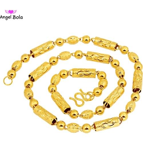 High-quality Seiko Car Flower Necklace Vietnam Placer Gold Jewelry Mens Domineering Gold Chain Explosive Jewelry Necklace